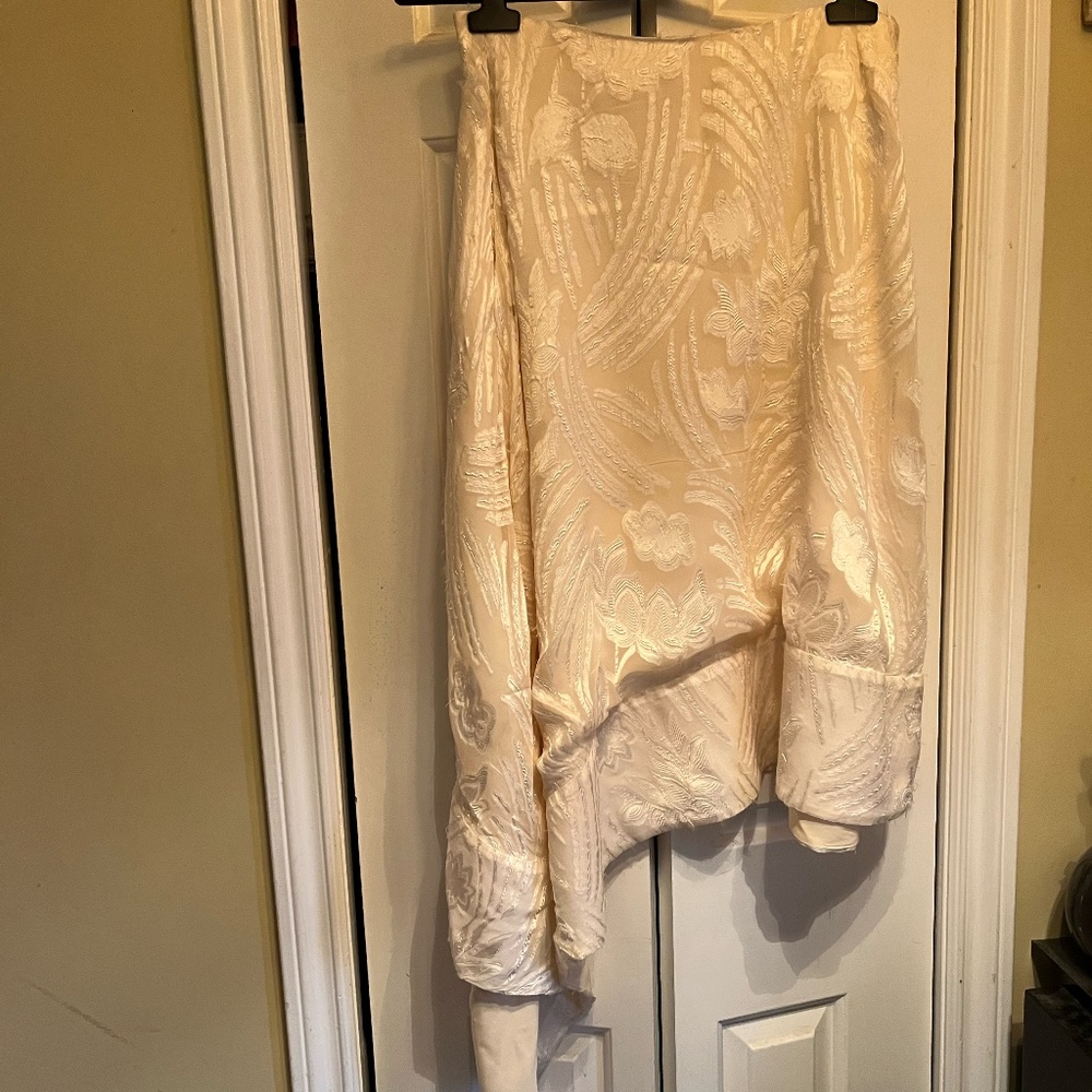 Adam Lippes Cream Asymmetrical skirt